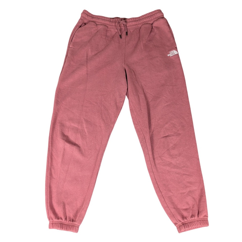 The North Face Womens Jogger Sweatpants Mauve Pink Fleece Lined Logo Pants